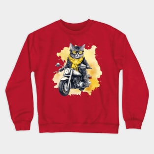 Cool Cat Rider Crewneck Sweatshirt